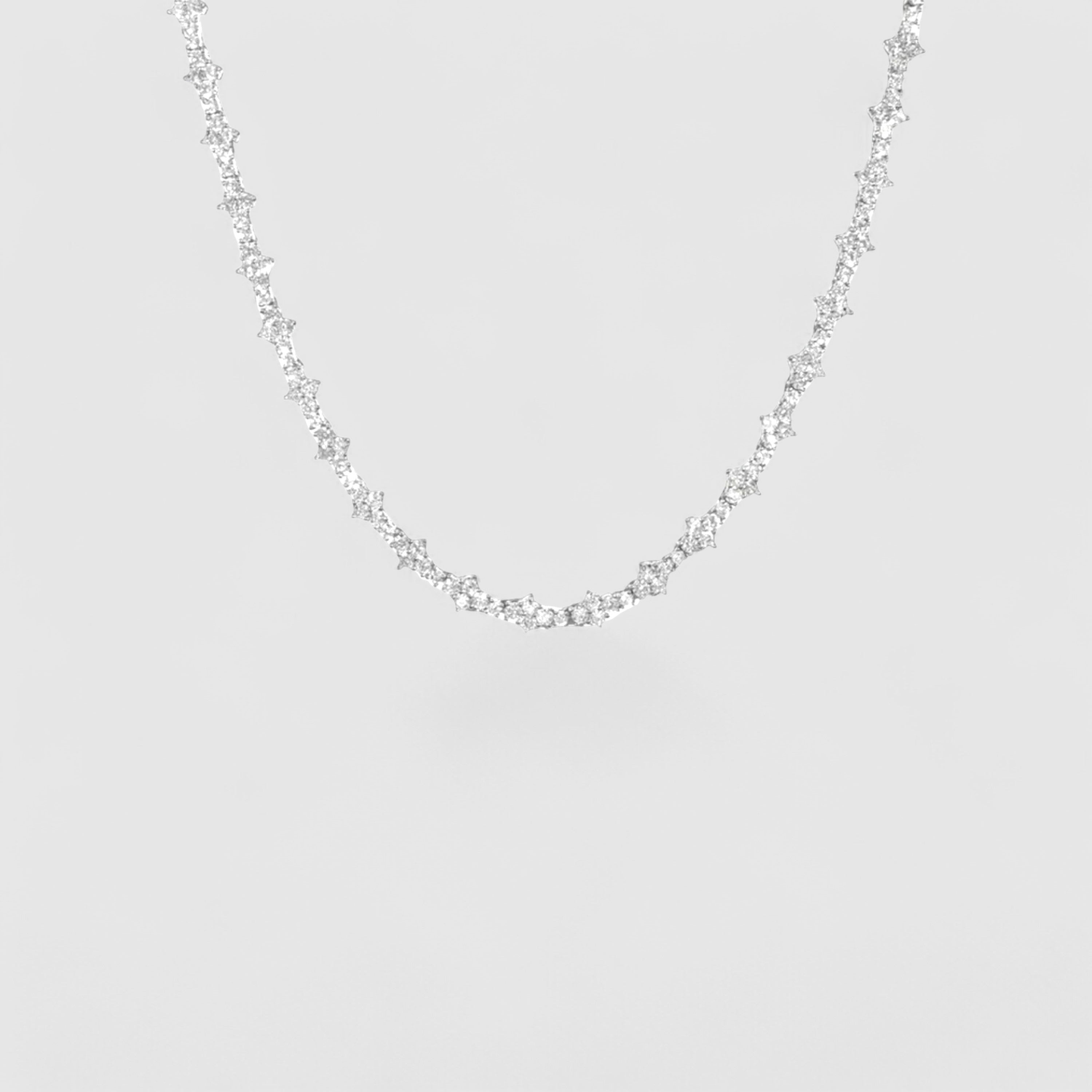 Iced Honeycomb Chain - Silver