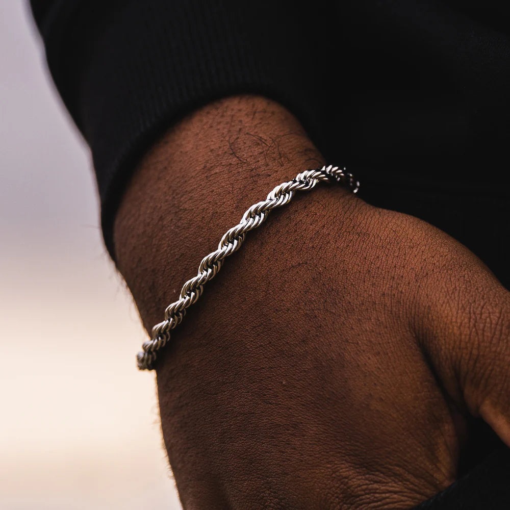 Rope Bracelet 5mm - Silver