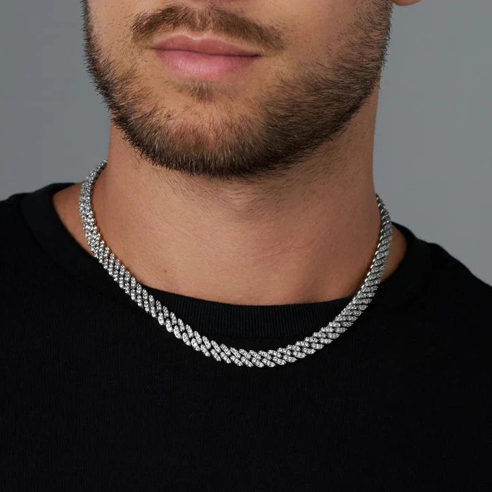 Iced Cuban Chain 8mm - Silver