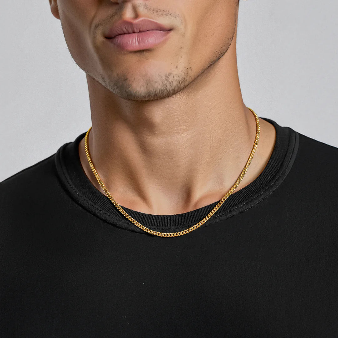 Cubana Ketting 3mm - Goud
