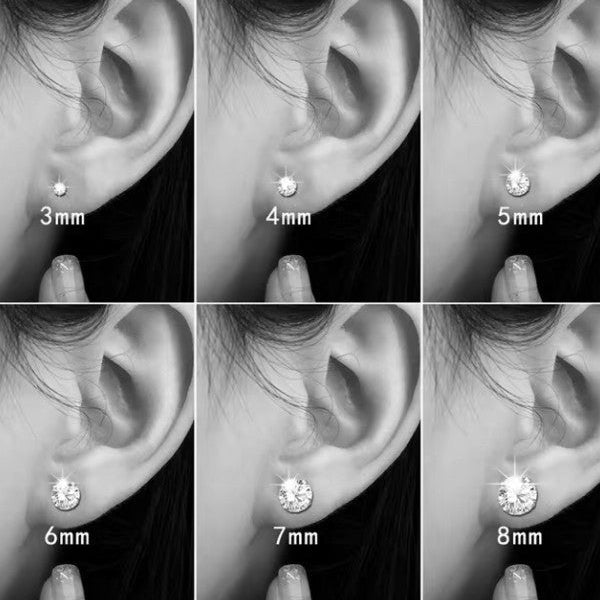Heart Stud 3 pin - Silver