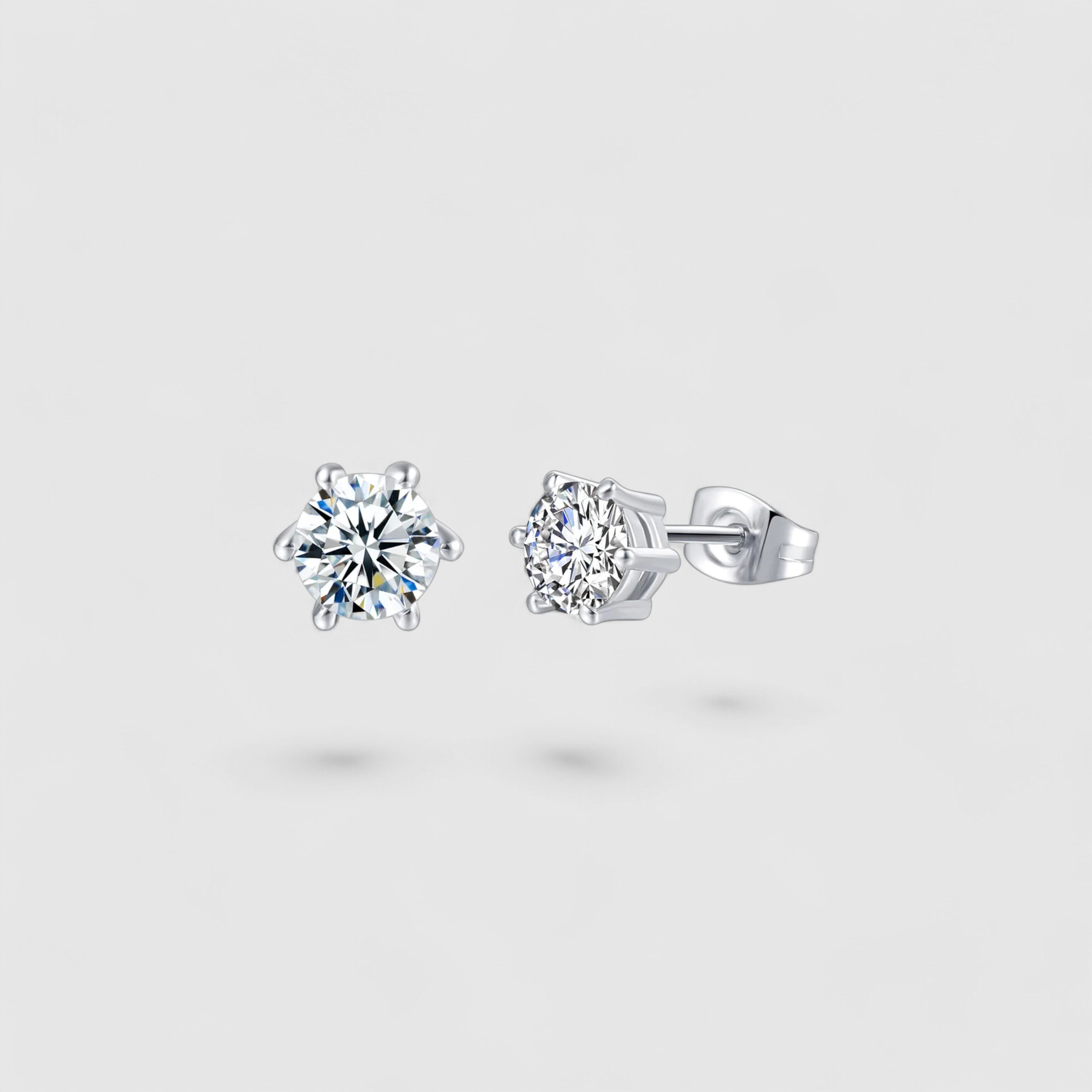 Round Stud 6 pin - Silver