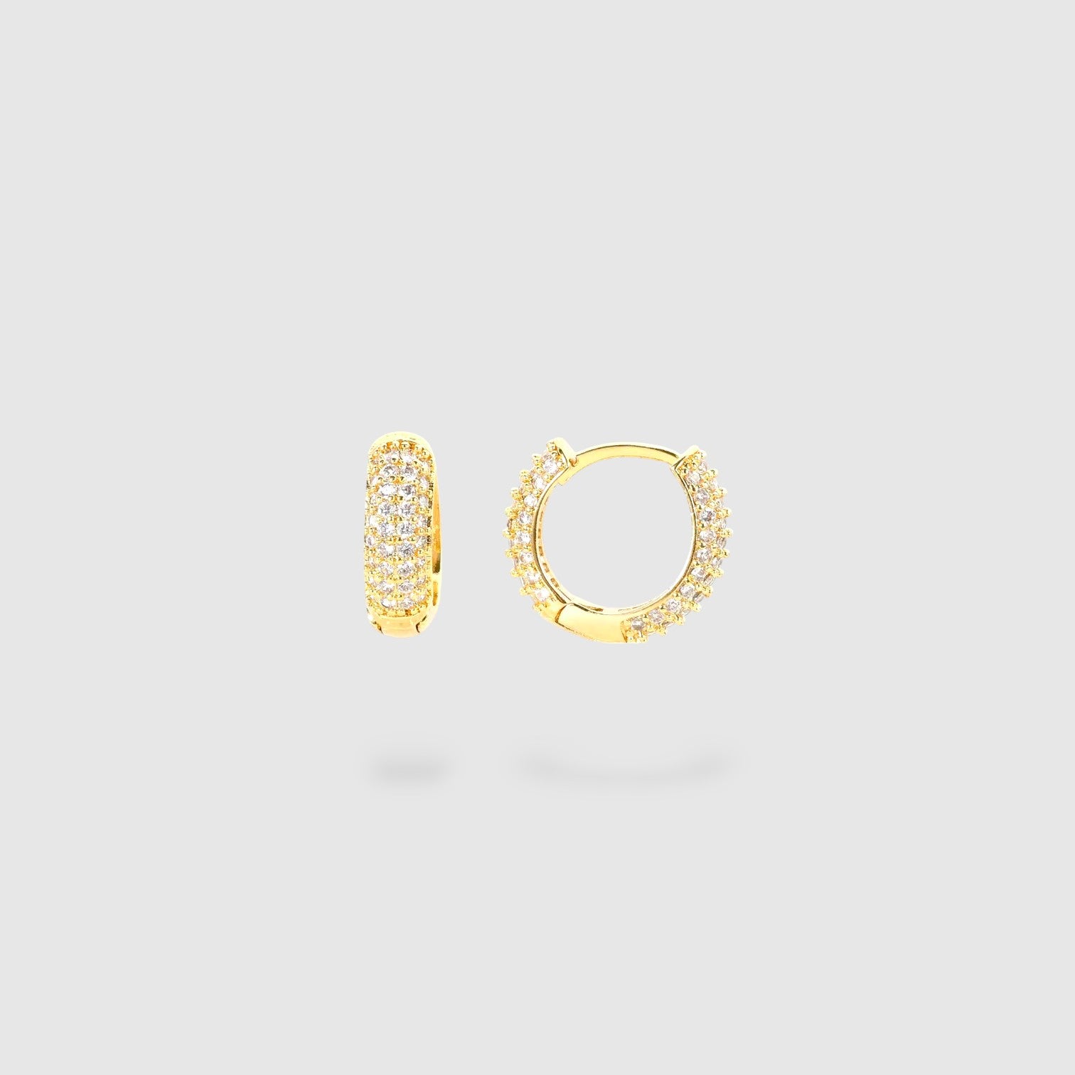 Full Iced Earring - Gold