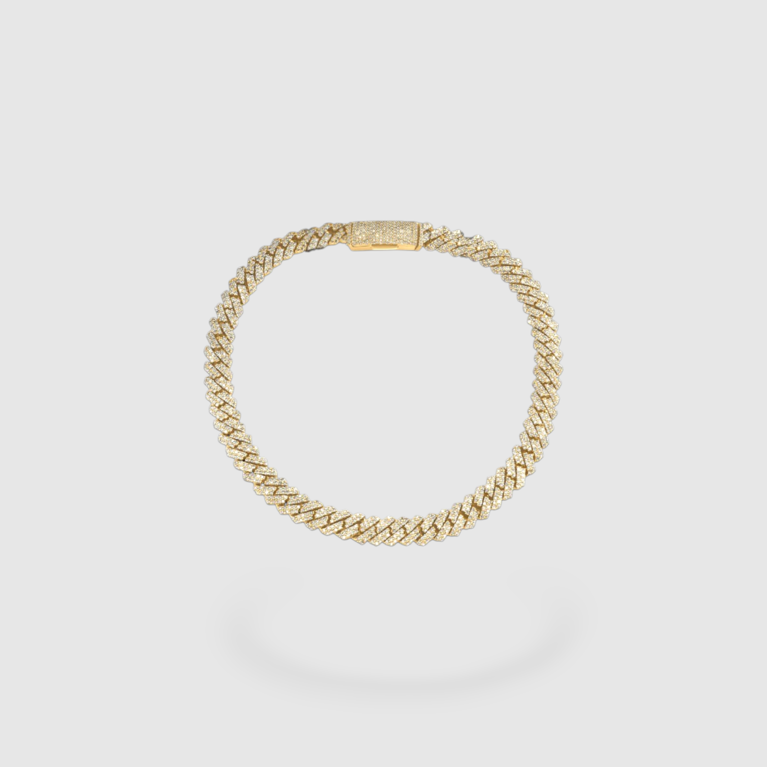 Iced Cubana Bracelet 6mm - Gold