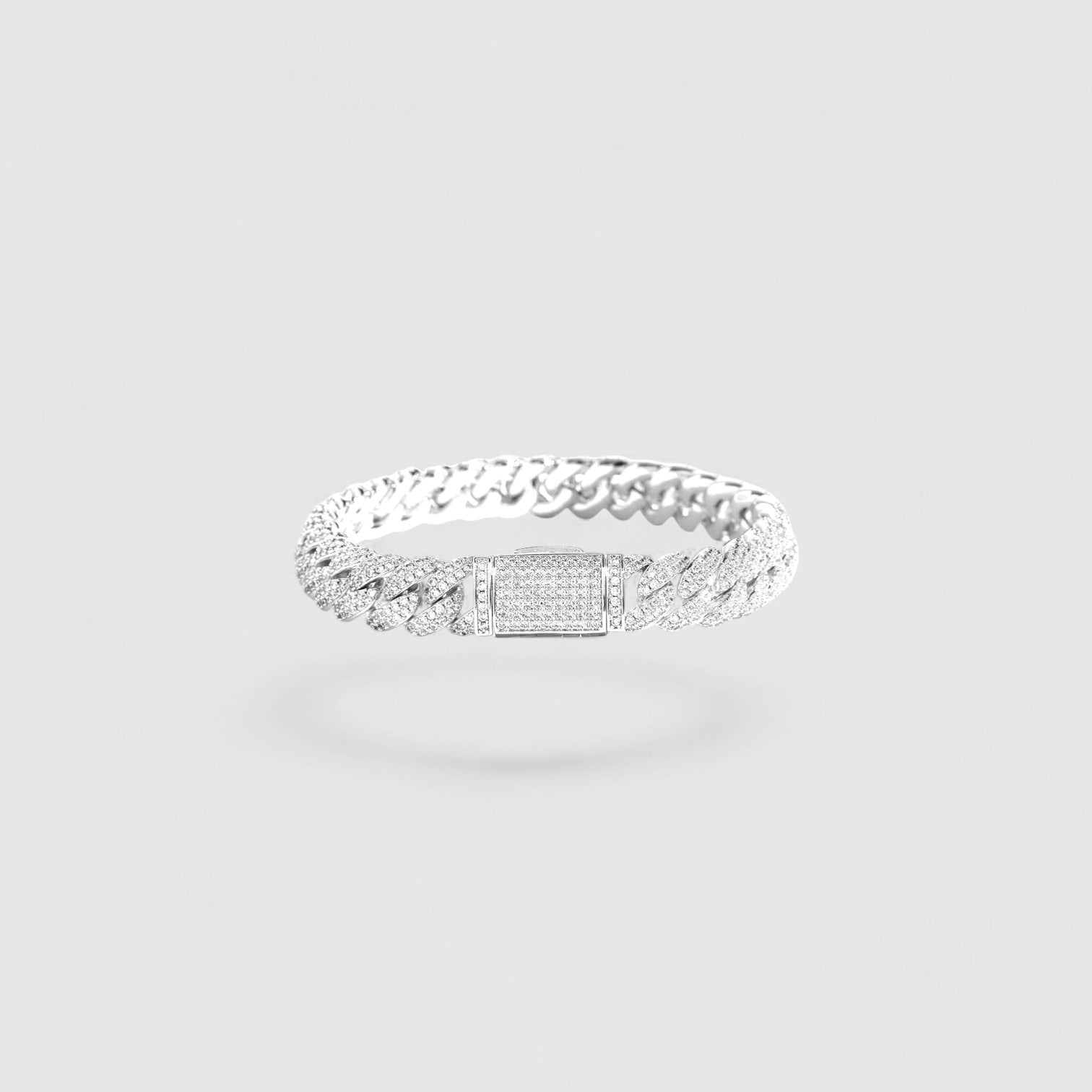 Iced Cuban Bracelet 10mm - Silver