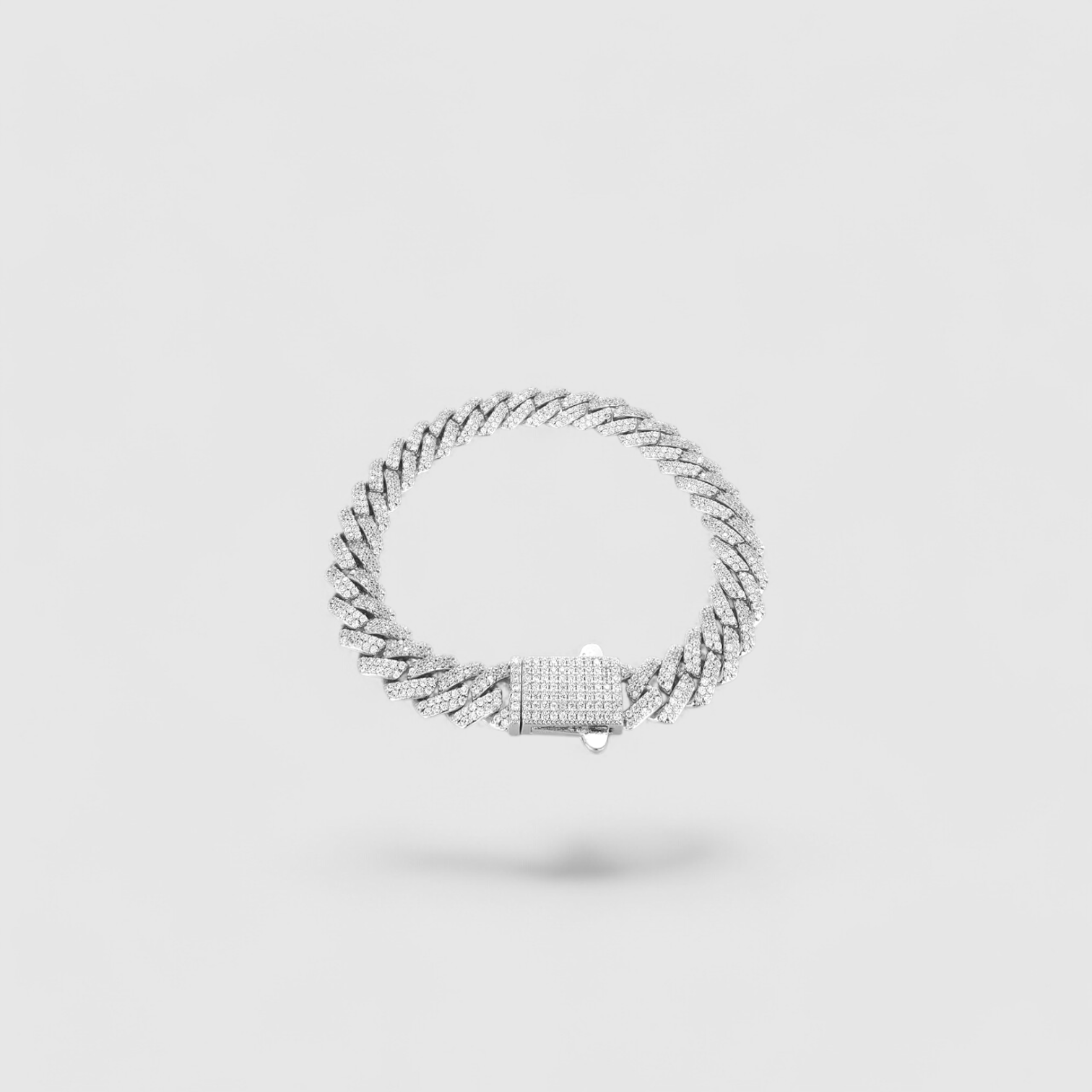Iced Cuban Bracelet 8mm - Silver