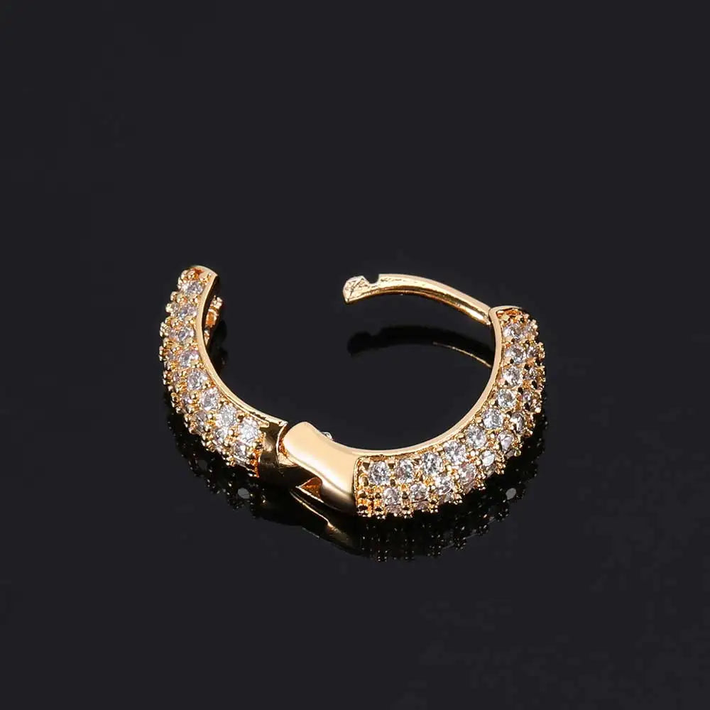 Full Iced Earring - Gold