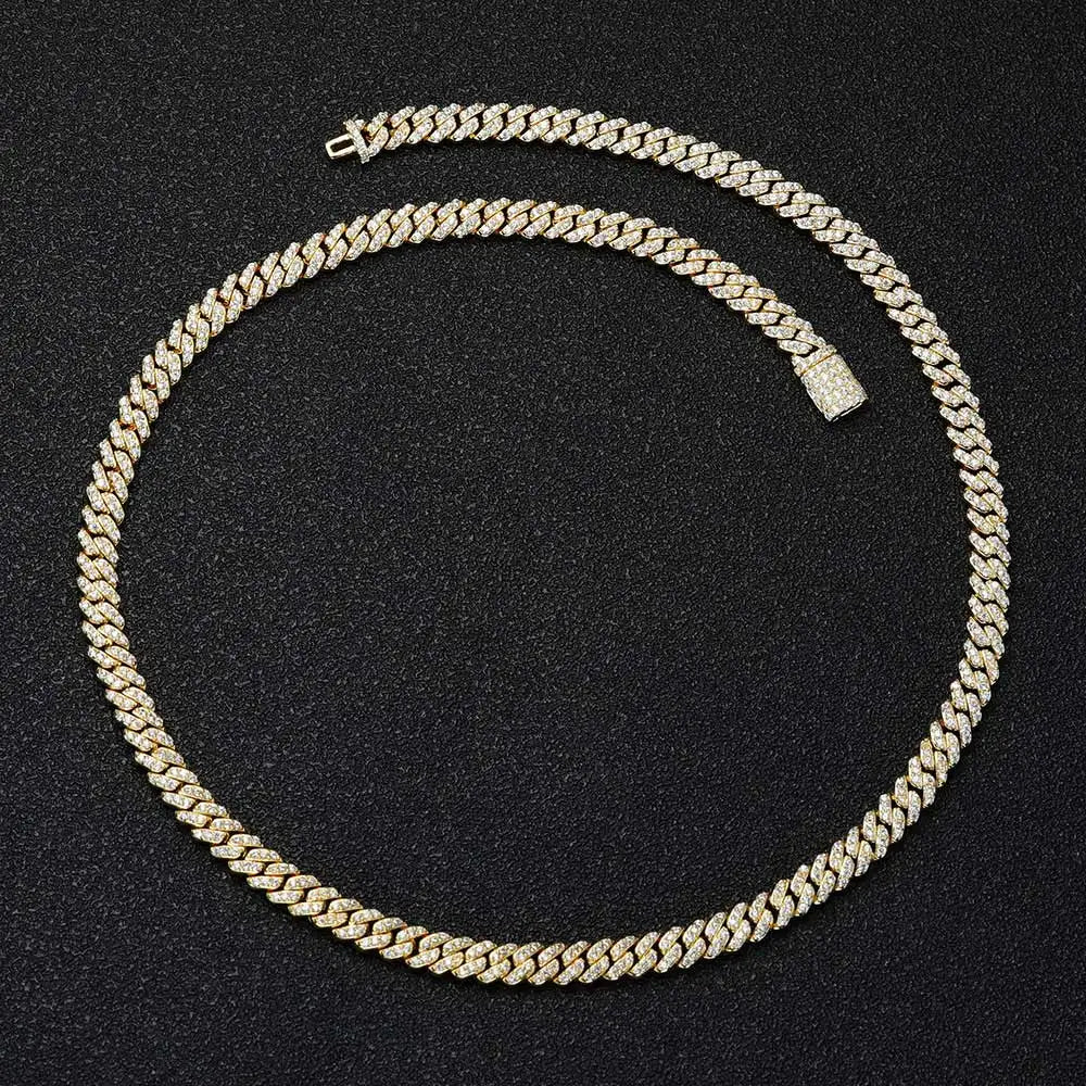 Iced Cubana Chain 6mm - Gold