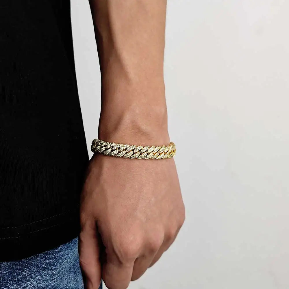 Iced Cuban Bracelet 10mm - Gold