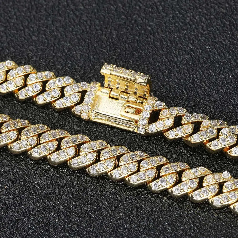 Iced Cubana Chain 6mm - Gold