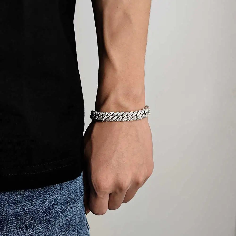 Iced Cuban Bracelet 10mm - Silver