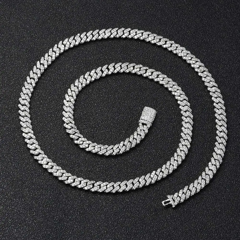 Iced Cubana Chain 6mm - Silver