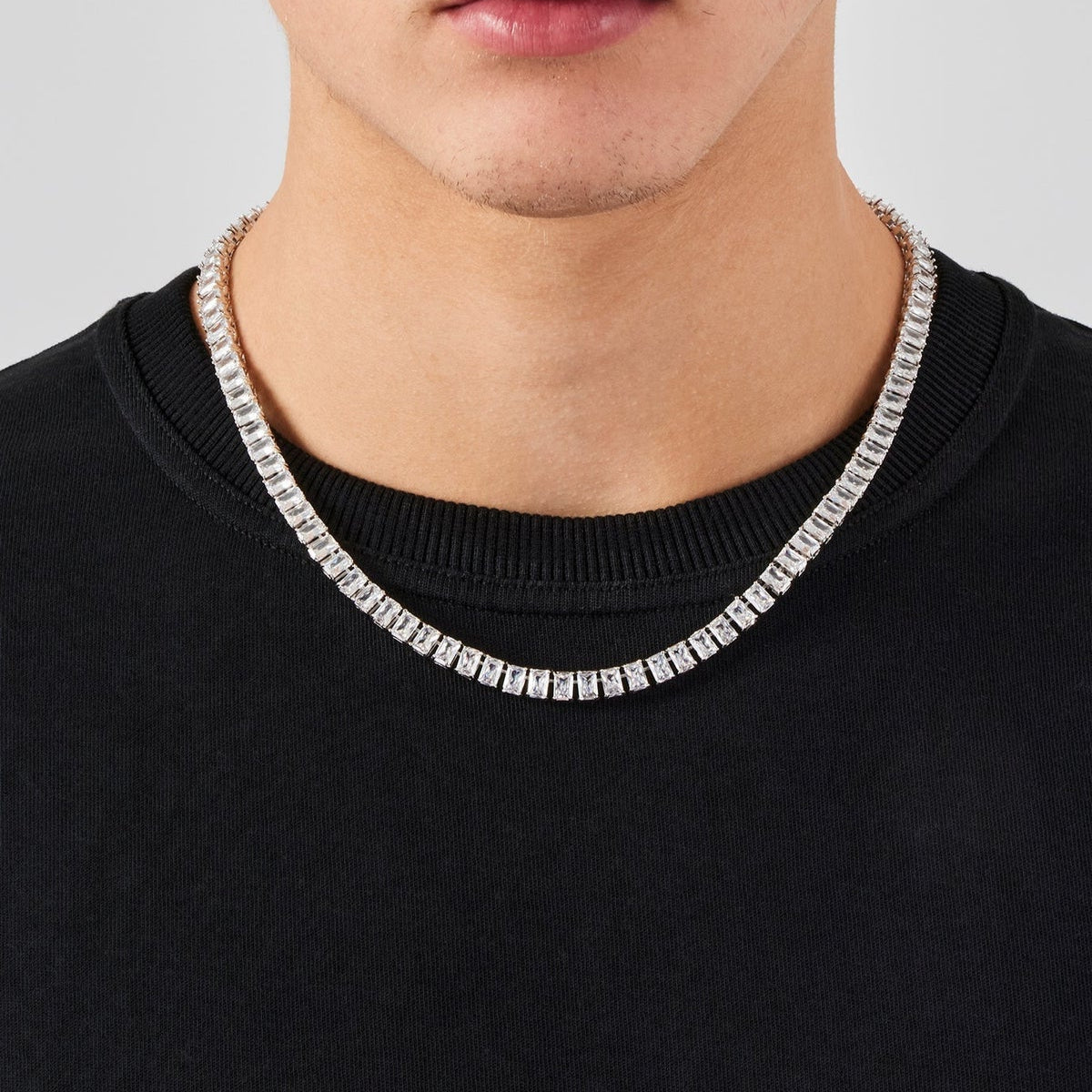Tennis Chain Baguette 6mm - Silver