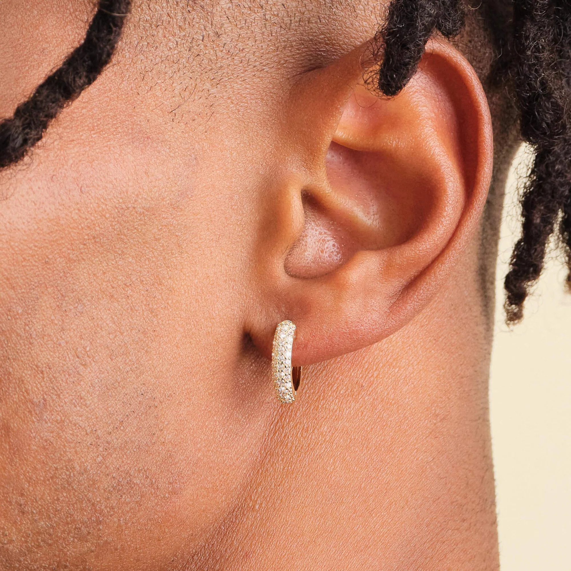 Full Iced Earring - Gold