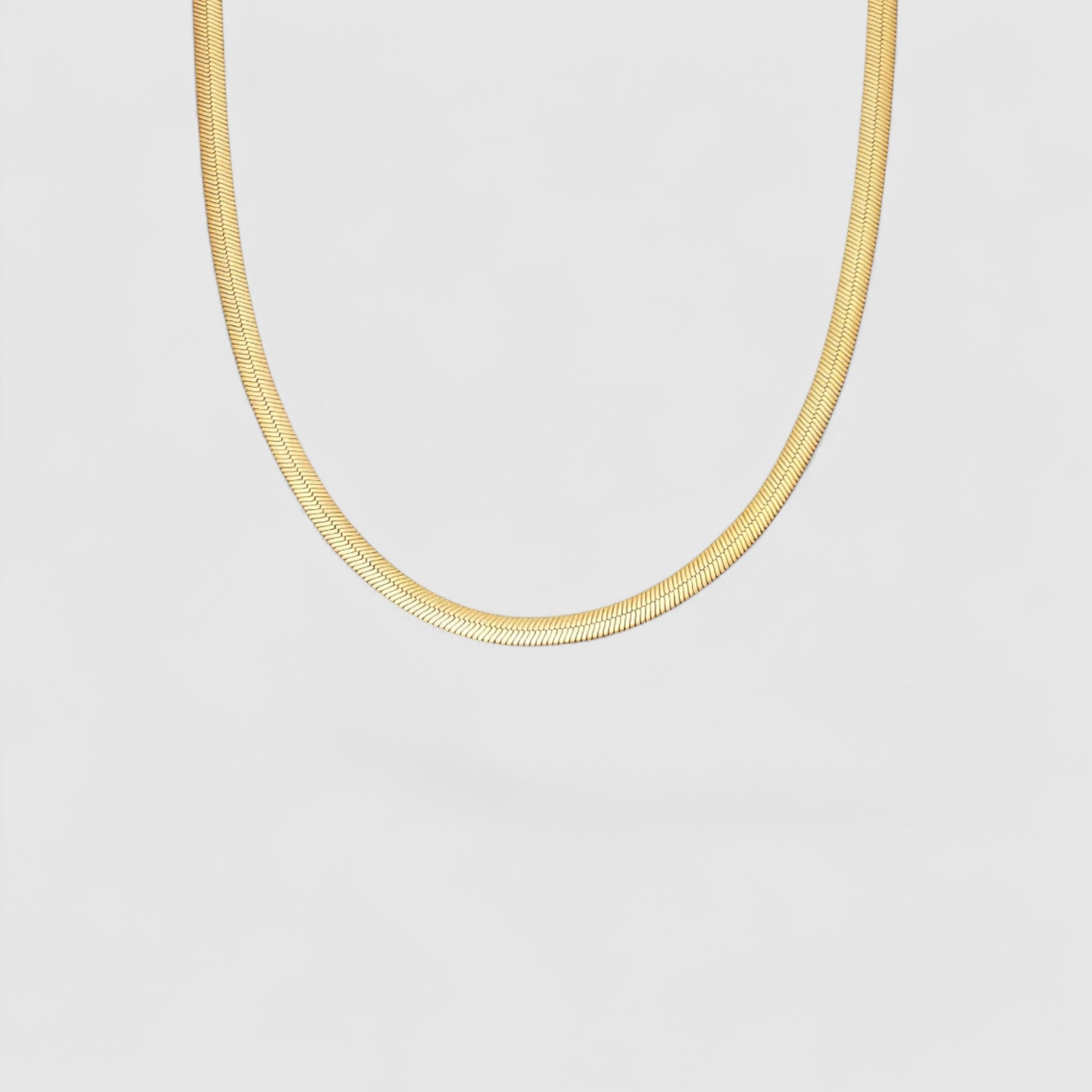 Flat Snake Ketting - Goud