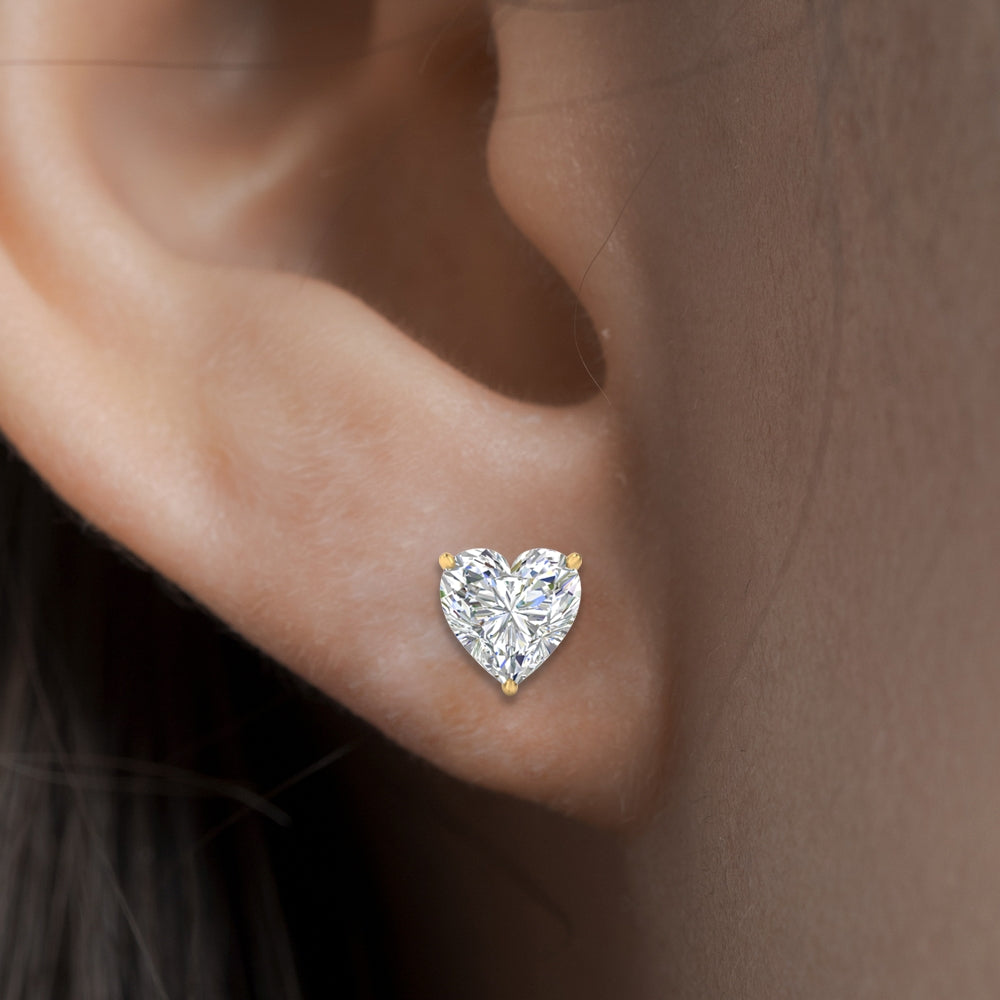 Heart Stud 3 pin - Gold