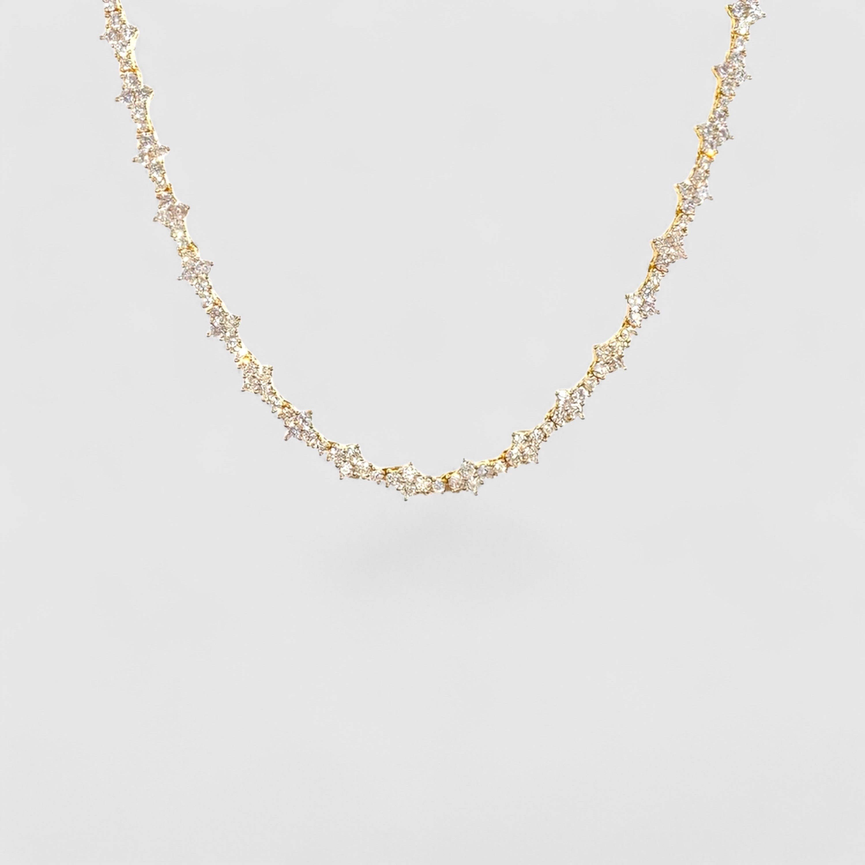 Iced Honeycomb Chain - Gold