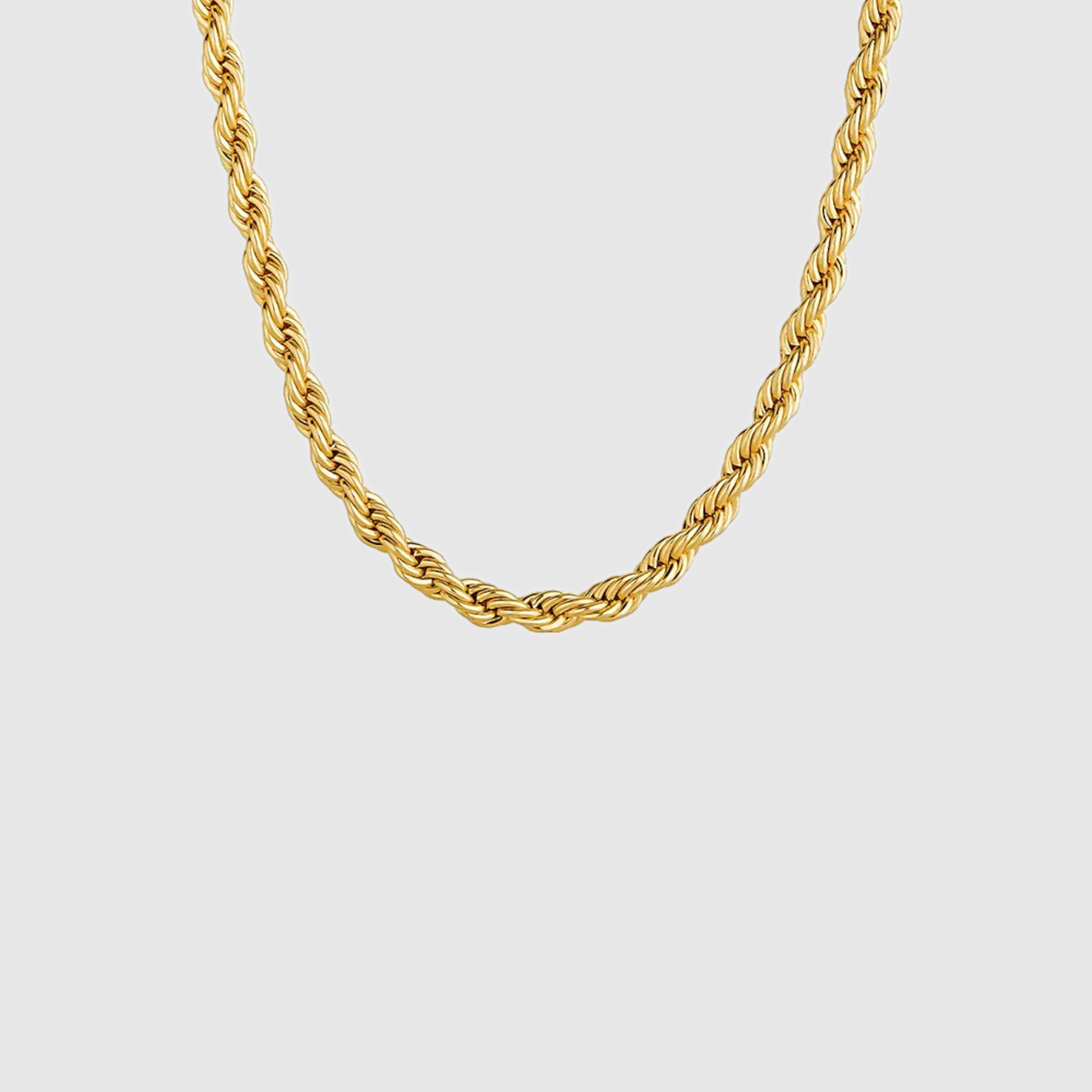 Rope Ketting 4mm - Goud