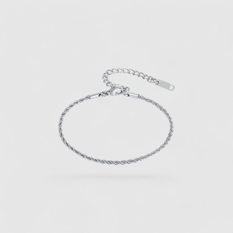 Rope Bracelet 2mm - Silver