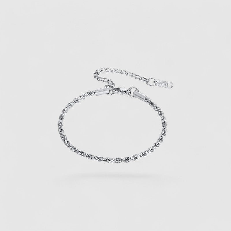 Rope Bracelet 3mm - Silver