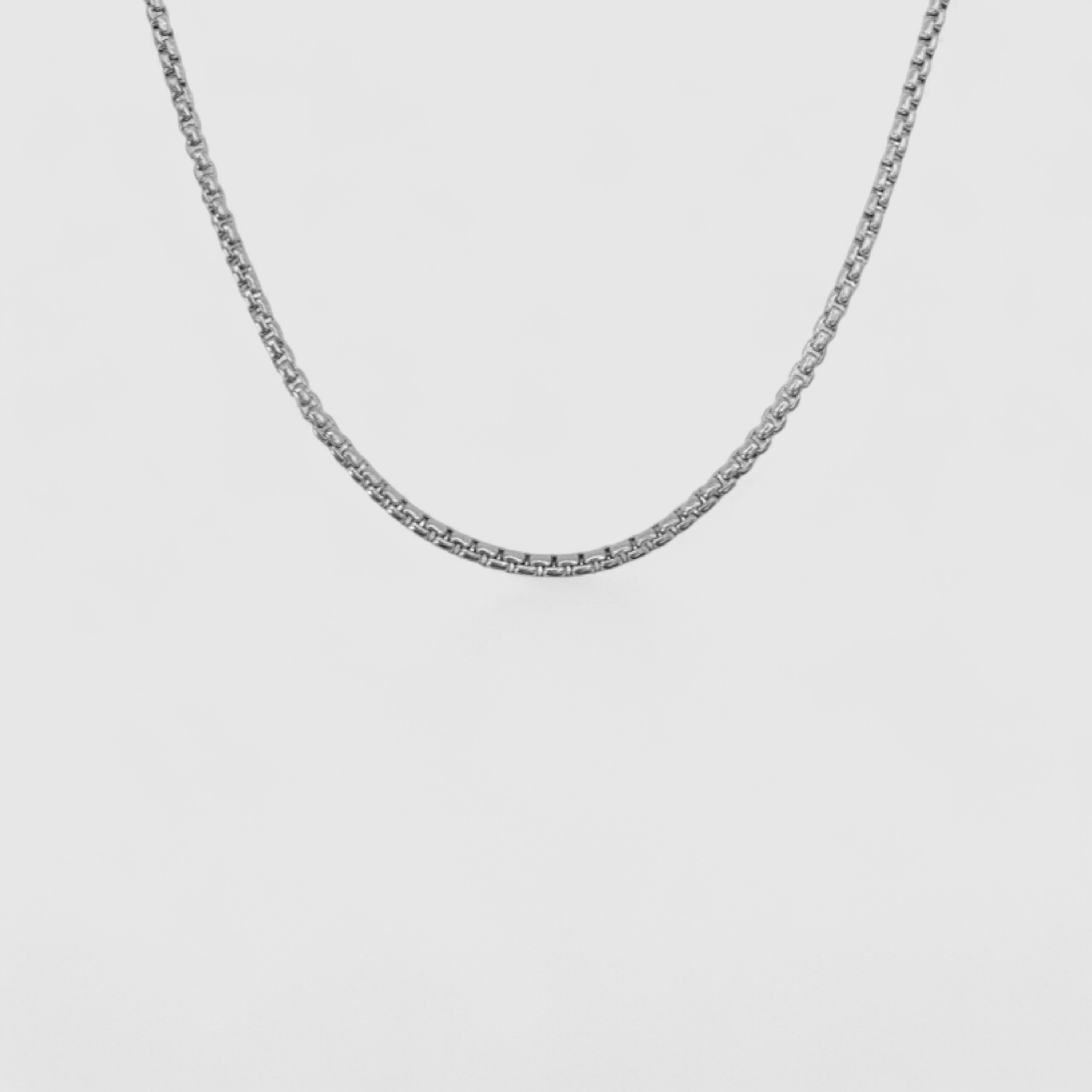 Round Box Chain 3mm - Silver