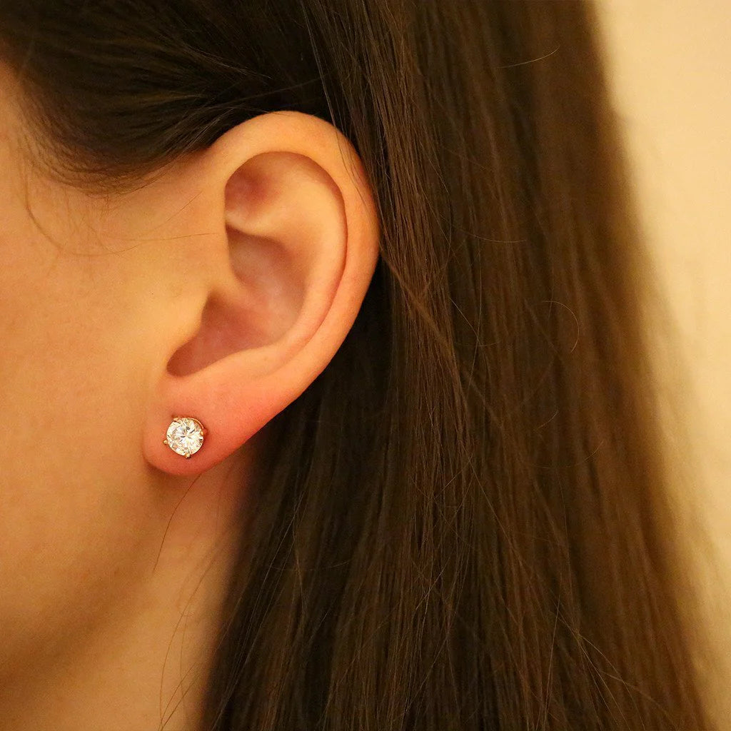 Round Stud 4 pin - Silver