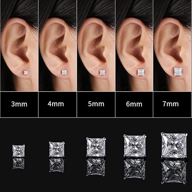 Cubic Stud 4 pin - Silver