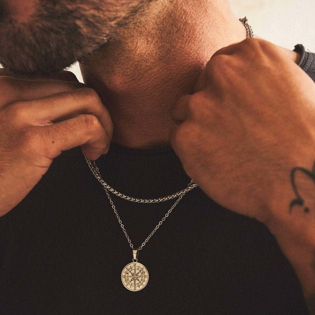 Compass Pendant + Necklace - Gold & Silver - Bltprf