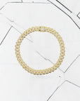 Iced Cuban Bracelet 6.5mm - Gold