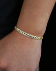 Iced Cuban Bracelet 6.5mm - Gold