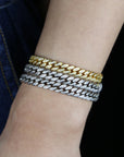 Iced Cuban Bracelet 6.5mm - Silver