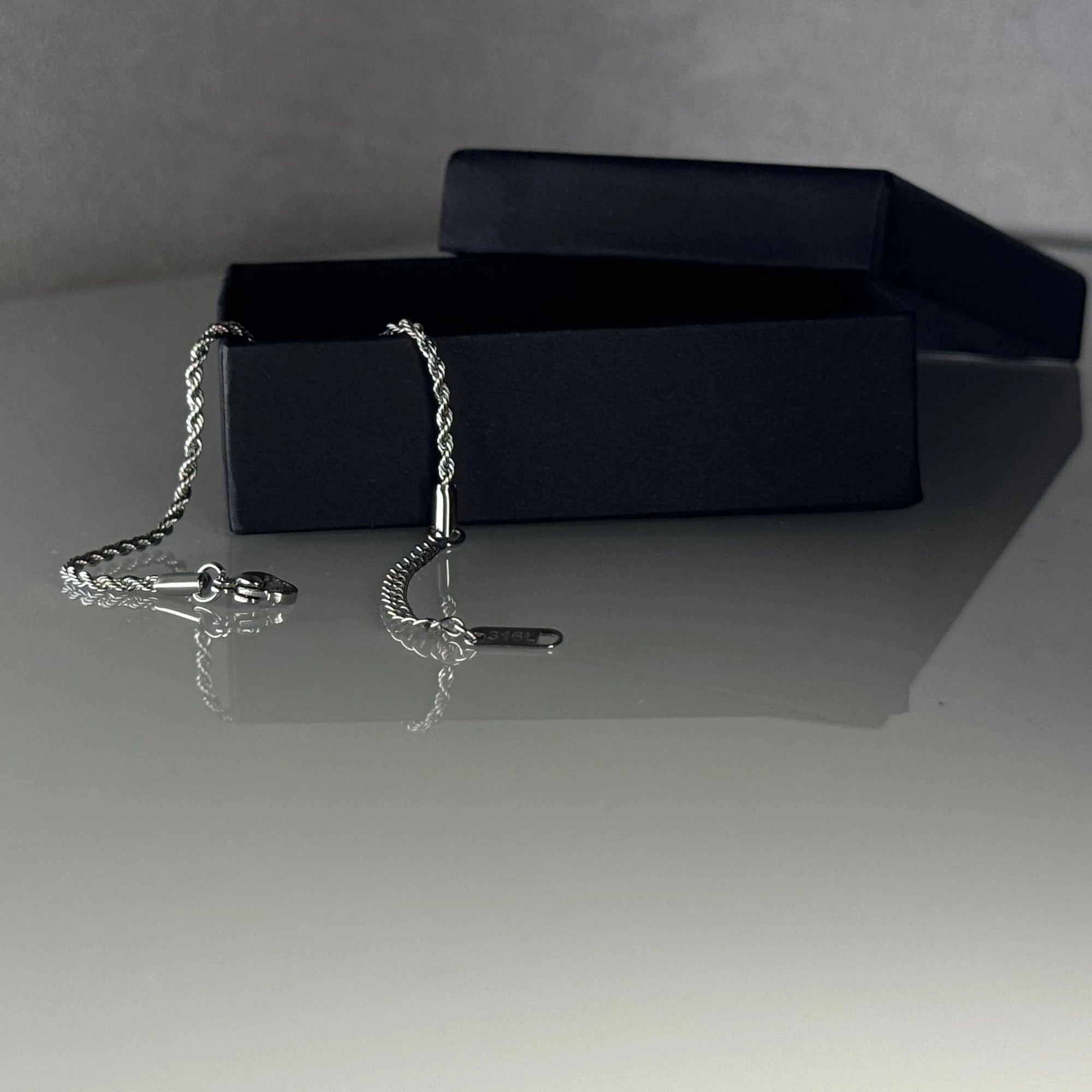 Rope Bracelet 2mm - Silver