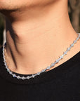 Iced Honeycomb Chain - Silver