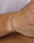 Square Snake Bracelet - Silver