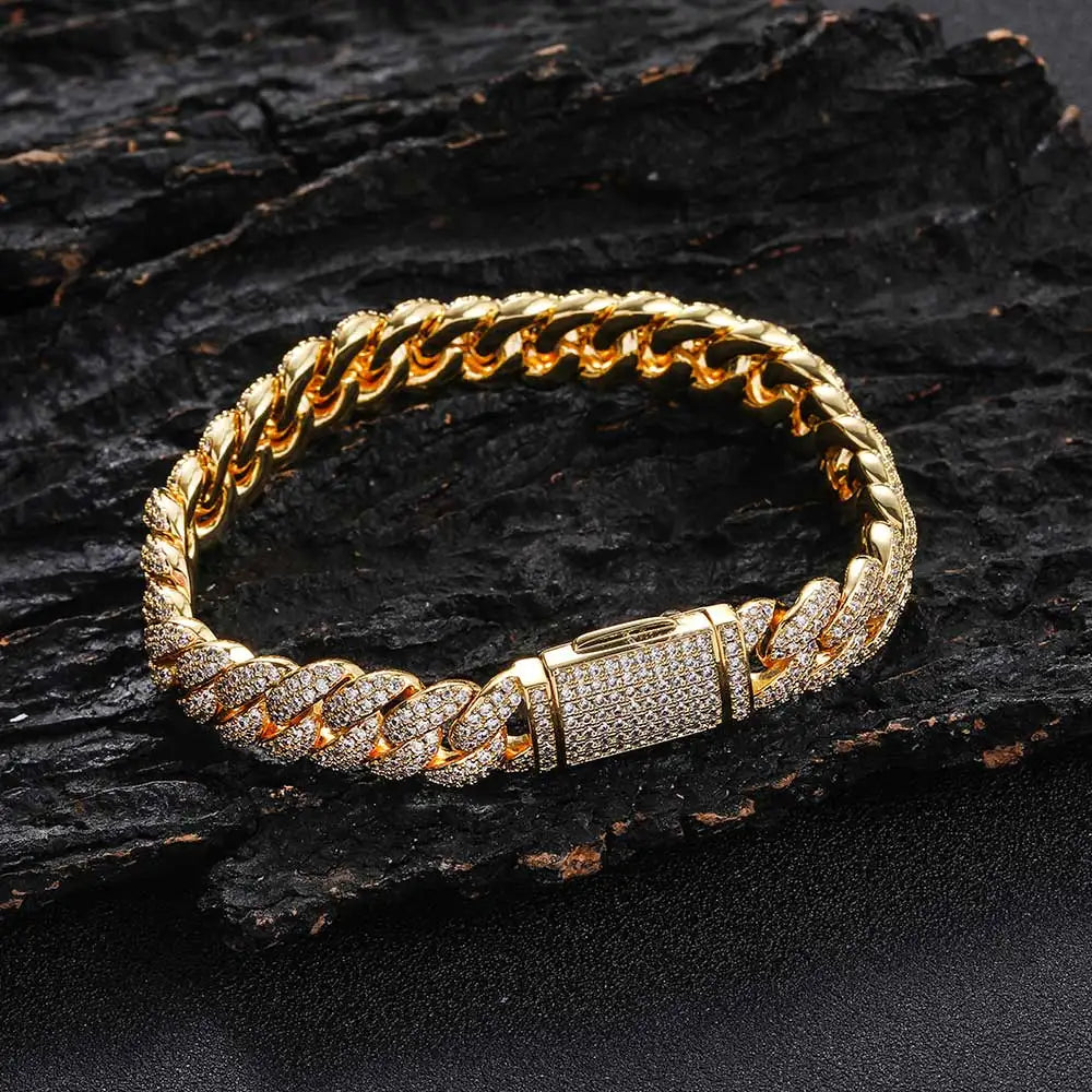 Iced Cuban Bracelet 10mm - Gold