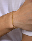 Square Snake Bracelet - Gold