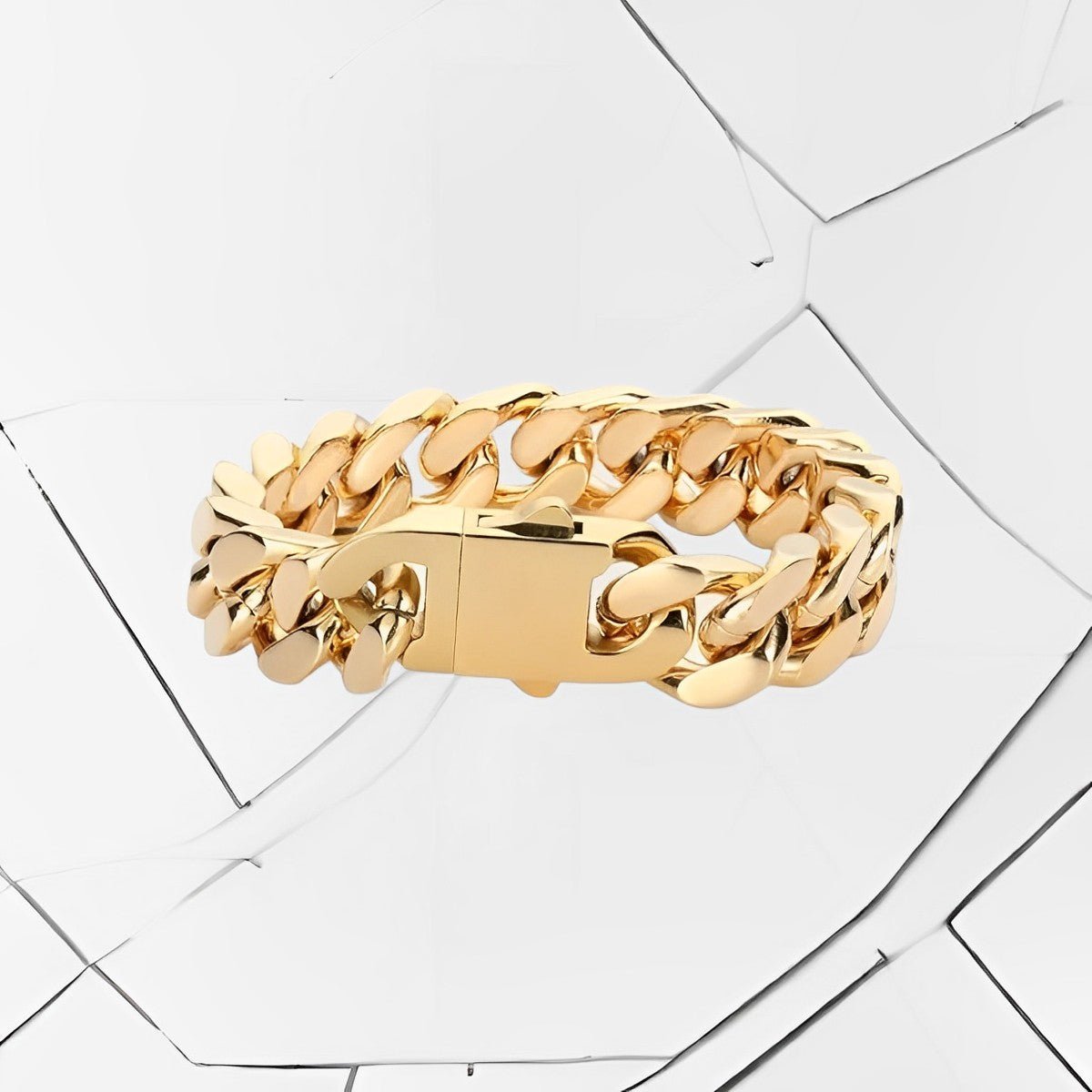 Heavy Cuban Bracelet - 18k Gold - Bltprf