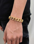 Iced Heavy Cuban Bracelet - Gold - Bltprf