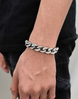 Iced Heavy Cuban Bracelet - Silver - Bltprf