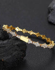 Iced Honeycomb Bracelet - 18k Gold - Bltprf