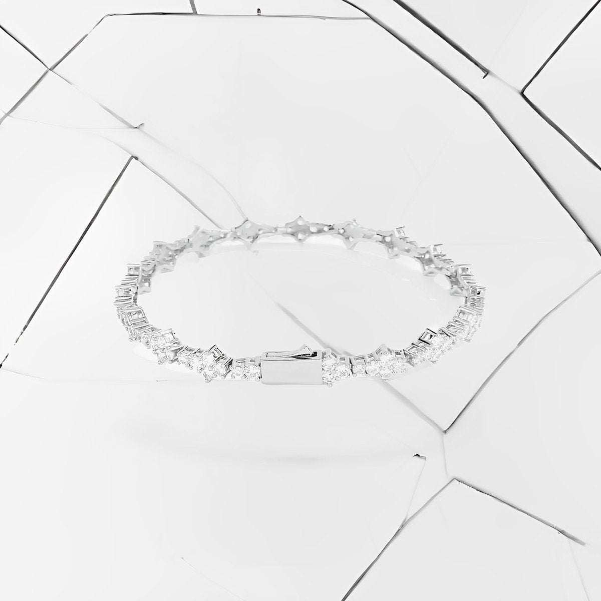 Iced Honeycomb Bracelet - Silver - Bltprf