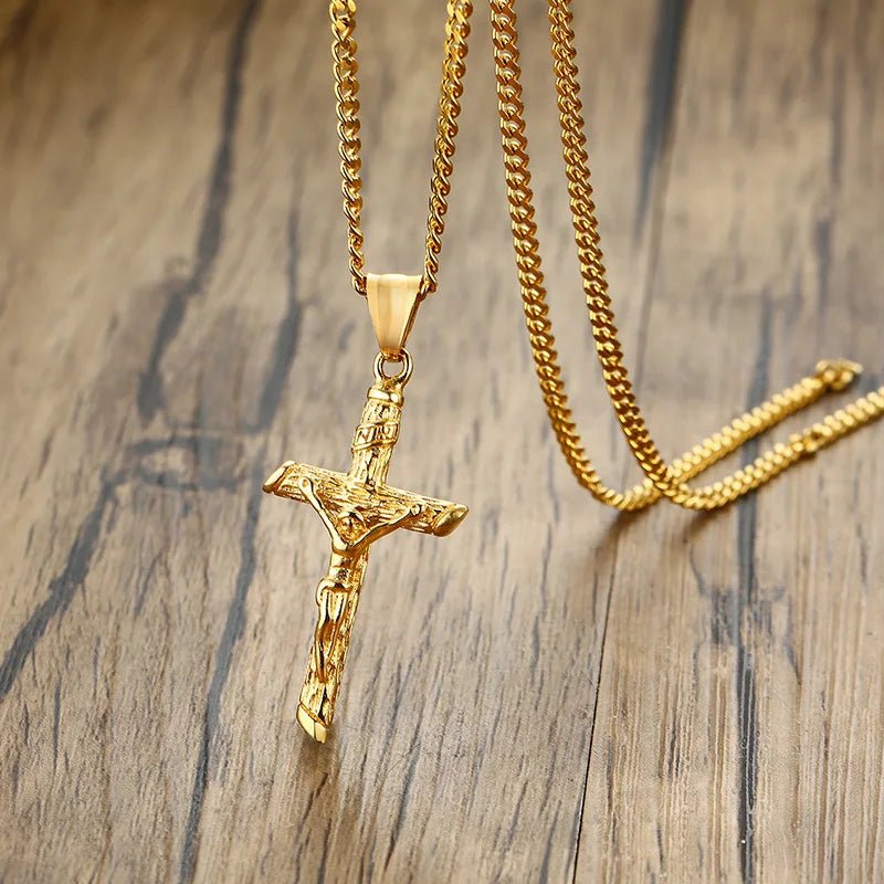 Crucifix Pendant - Gold - Bltprf