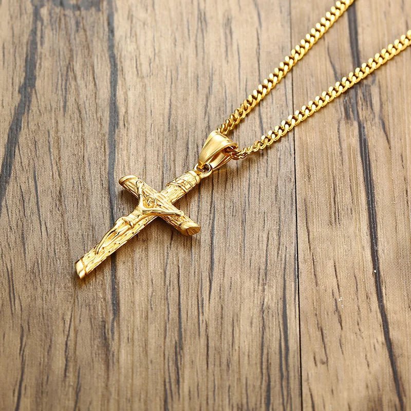 Crucifix Pendant - Gold - Bltprf