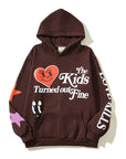 Happy Hearts Hoodie - Dark Brown - Bltprf