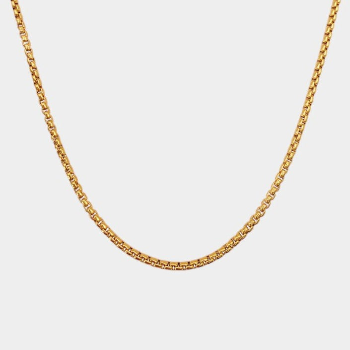 Round Box Chain 3mm - Gold - Bltprf