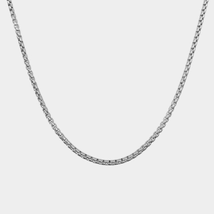 Round Box Chain 3mm - Silver - Bltprf