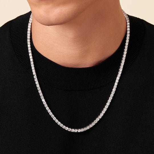 Tennis Chain Necklace - Silver - Bltprf