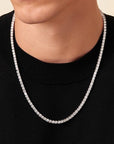 Tennis Chain Necklace - Silver - Bltprf