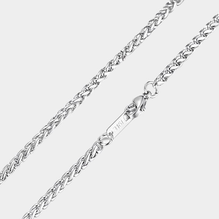 Wheat Chain 3.4mm - Silver - Bltprf